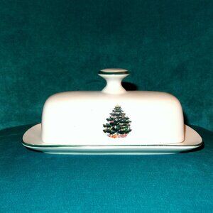 VTG 1980s Cuthbertson 'The Original Christmas tree' Made in England butter dish